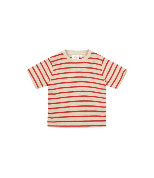 TNSTNat Uni OS S_S Tee Poppy Red Striped by The New