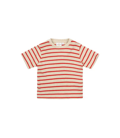 TNSTNat Uni OS S_S Tee Poppy Red Striped by The New